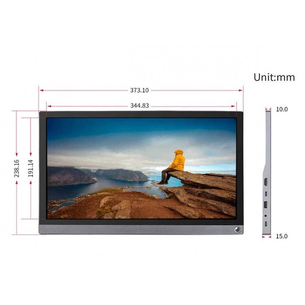 Waveshare 15.6 inch Universal Portable Touch Monitor, 1920×1080